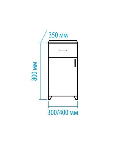 Люси - 40 с Б/К тумба напольная