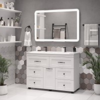 Дуэт - 120 Тумба белая матовая с 6 ящ. / Б/К