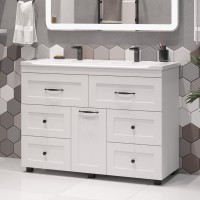 Дуэт - 120 Тумба белая матовая с 6 ящ. / Б/К