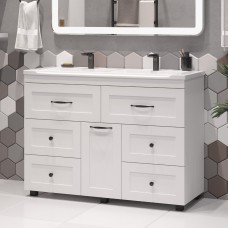 Дуэт - 120 Тумба белая матовая с 6 ящ. / Б/К