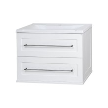 Марта - 70 Тумба подвесная 2 ящ. белая эмаль (глянец)