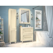 Марта - 60 Тумба напольная 2 ящ. бежевая эмаль