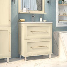 Марта - 60 Тумба напольная 2 ящ. бежевая эмаль