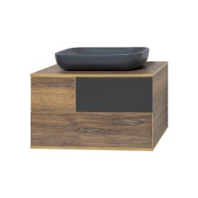 Коломбо - 80 Тумба подвесная 2 ящ. с отталк. ДСП (Дуб Галифакс)