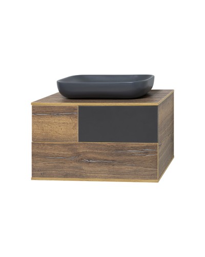 Коломбо - 80 Тумба подвесная 2 ящ. с отталк. ДСП (Дуб Галифакс)