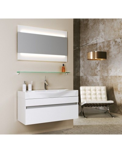 Тумба под раковину Aqwella 5 Stars Бергамо 100 Ber.01.10/W подвесная Белая