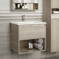 Дунай - 60 Тумба подвесная с 1 ящиком и нишей (цвет Дуб белый)