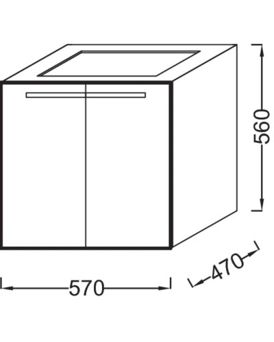 Тумба белый 57 см Jacob Delafon Struktura EB1280-N18