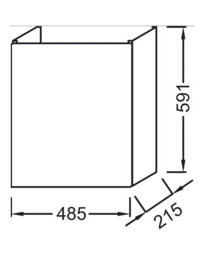Тумба белый с реверсивной дверцей 48,5 см Jacob Delafon Odeon Up EB863-N18