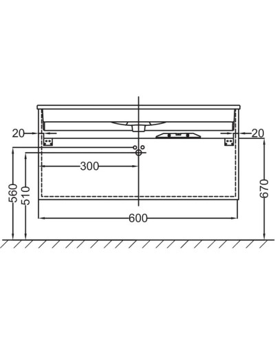 Тумба белый 60 см Jacob Delafon Vox EB2030-RA-N18