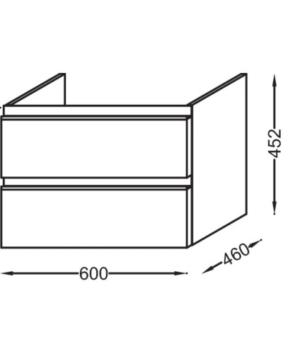 Тумба белый 60 см Jacob Delafon Vox EB2030-RA-N18