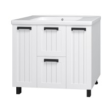 Спарта -100 Тумба напольная 2 дв. 2 ящ белая