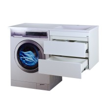 Фостер - 55 Тумба подвесная с 2 ящ. под стиральную машину, белая О