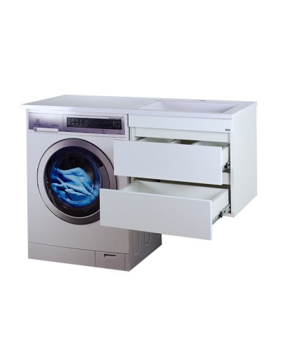 Фостер - 55 Тумба подвесная с 2 ящ. под стиральную машину, белая О