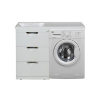 Куба - 50 Тумба 3 ящ. под стиральную машину белая эмаль