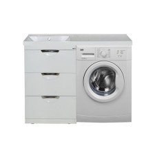 Куба - 50 Тумба 3 ящ. под стиральную машину белая эмаль