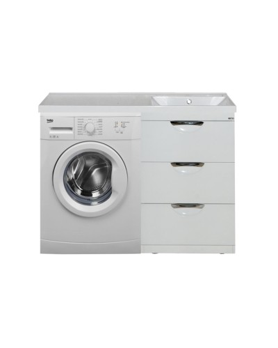 Куба - 50 Тумба 3 ящ. под стиральную машину белая эмаль