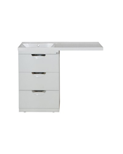 Куба - 50 Тумба 3 ящ. под стиральную машину белая эмаль