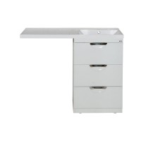 Куба - 50 Тумба 3 ящ. под стиральную машину белая эмаль