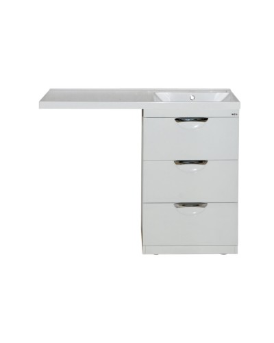 Куба - 50 Тумба 3 ящ. под стиральную машину белая эмаль