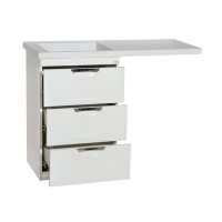 Куба - 50 Тумба 3 ящ. под стиральную машину белая эмаль