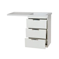 Куба - 50 Тумба 3 ящ. под стиральную машину белая эмаль