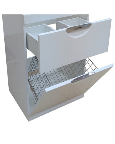 Куба - 60 Тумба 1 ящ. под стиральную машину белая эмаль / Б/К