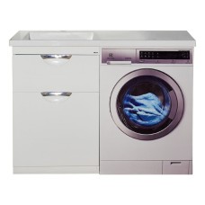 Куба - 60 Тумба 1 ящ. под стиральную машину белая эмаль / Б/К