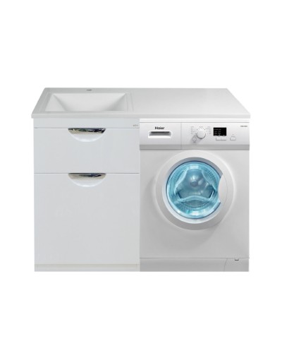 Куба - 60 Тумба 1 ящ. под стиральную машину белая эмаль / Б/К