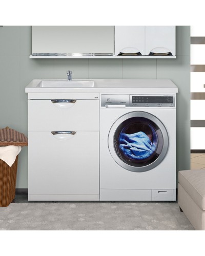 Куба - 60 Тумба 1 ящ. под стиральную машину белая эмаль / Б/К