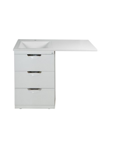 Куба - 60 Тумба 3 ящ. под стиральную машину белая эмаль