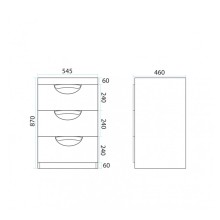 Куба - 60 Тумба 3 ящ. под стиральную машину белая эмаль