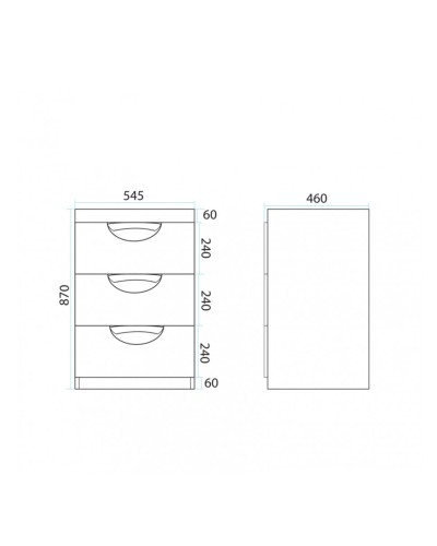 Куба - 60 Тумба 3 ящ. под стиральную машину белая эмаль