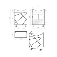 Грани - 60 Тумба напольная прямая (эмаль)
