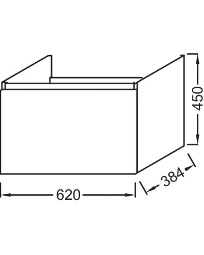 Тумба темный дуб 62 см Jacob Delafon Odeon Up EB886-NR