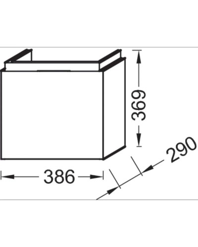 Тумба белый глянец 38,6 см Jacob Delafon Rythmik EB1036-G1C