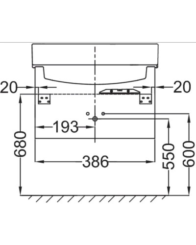 Тумба белый глянец 38,6 см Jacob Delafon Rythmik EB1036-G1C