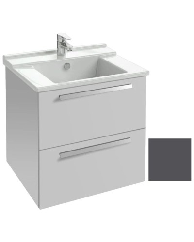 Тумба серый антрацит 2 ящика 57 см Jacob Delafon Struktura EB1276-N14