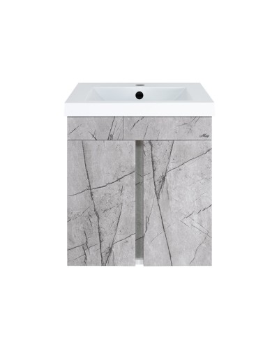 Торос - 50 Тумба подвесная прямая серый мрамор ПВХ