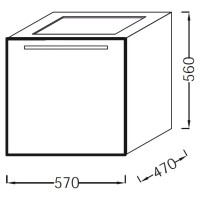 Тумба розовое дерево 57 см Jacob Delafon Struktura EB1284-E13