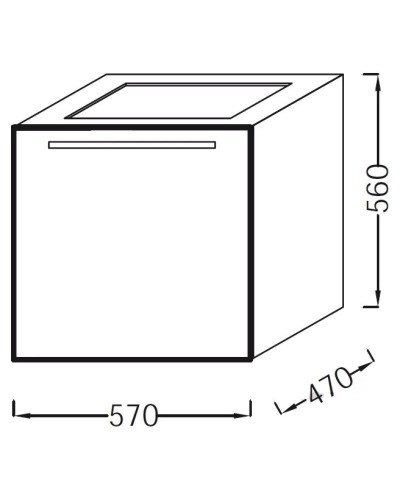Тумба белый 57 см Jacob Delafon Struktura EB1284-N18