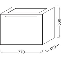 Тумба розовое дерево 77 см Jacob Delafon Struktura EB1285-E13