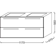 Тумба белый 117 см Jacob Delafon Struktura EB1279-N18