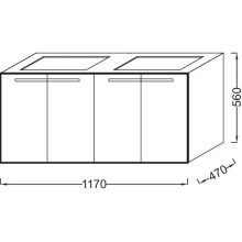 Тумба белый 117 см Jacob Delafon Struktura EB1283-N18