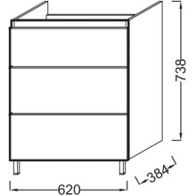 Тумба серый дуб 62 см Jacob Delafon Odeon Up EB991D-E71