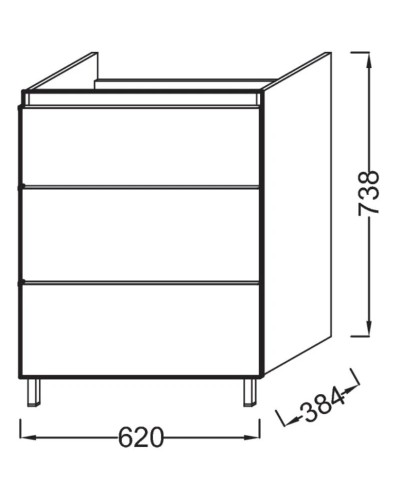 Тумба серый дуб 62 см Jacob Delafon Odeon Up EB991D-E71