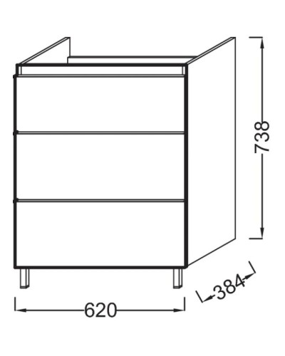 Тумба серый дуб 62 см Jacob Delafon Odeon Up EB991G-E71