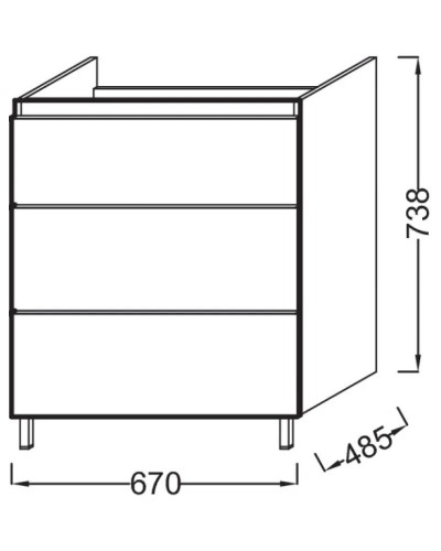 Тумба белый 67 см Jacob Delafon Odeon Up EB992-N18