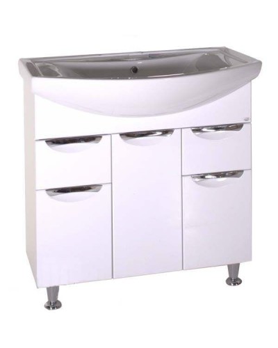 Тумба под раковину АСБ-мебель Мессина 80 9621 Белая