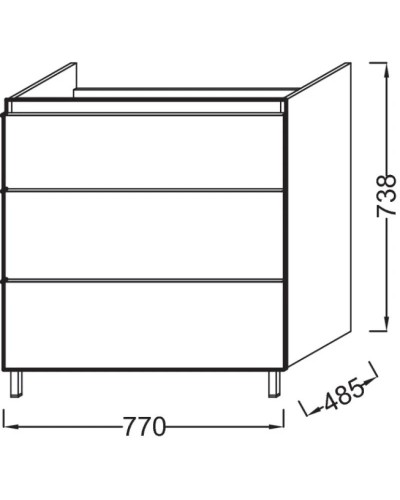 Тумба белый 77 см Jacob Delafon Odeon Up EB993-N18